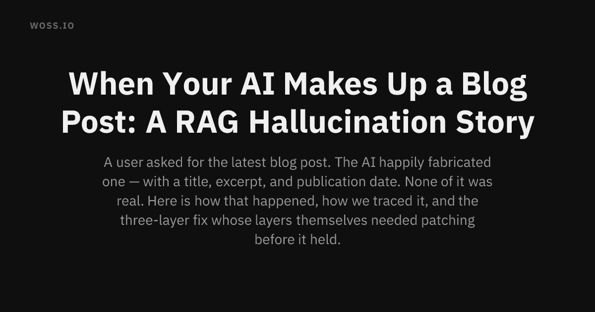 When Your AI Makes Up a Blog Post: A RAG Hallucination Story